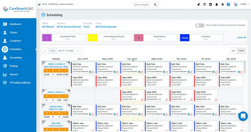 CareSmartz360 screenshot - 10 beste thuiszorgsoftware beoordeeld in 2026