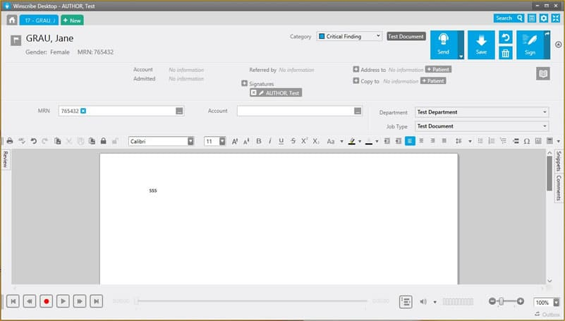 Winscribe Text screenshot - 17 Best Medical Transcription Software: Reviewed for 2026