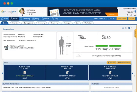 Practice EHR screenshot - 20 Best Orthopedic EMR Systems Reviewed for 2026