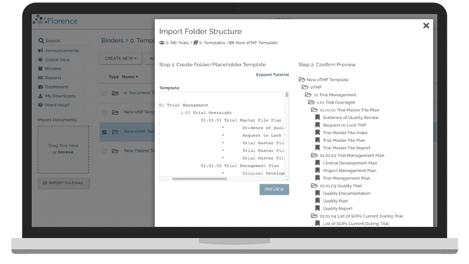 Florence eTMF screenshot - Exploring The 22 Best Clinical Trial Management Software Of 2024