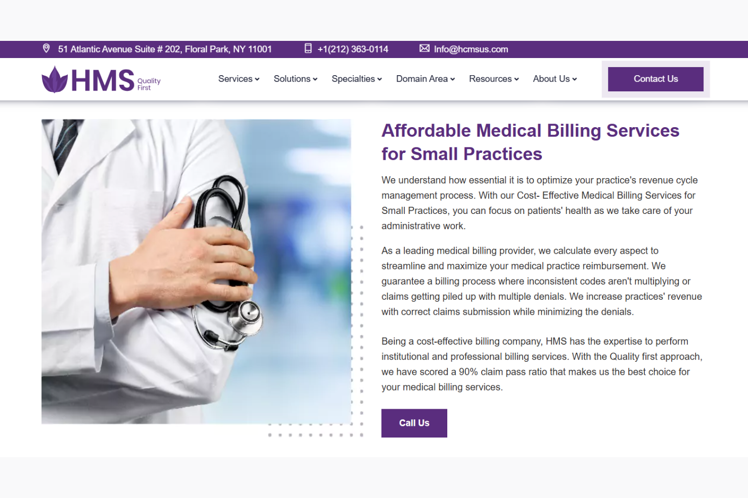 HMS USA LLC screenshot - 19 Best Medical Billing Services for Small Practices Reviewed in 2026