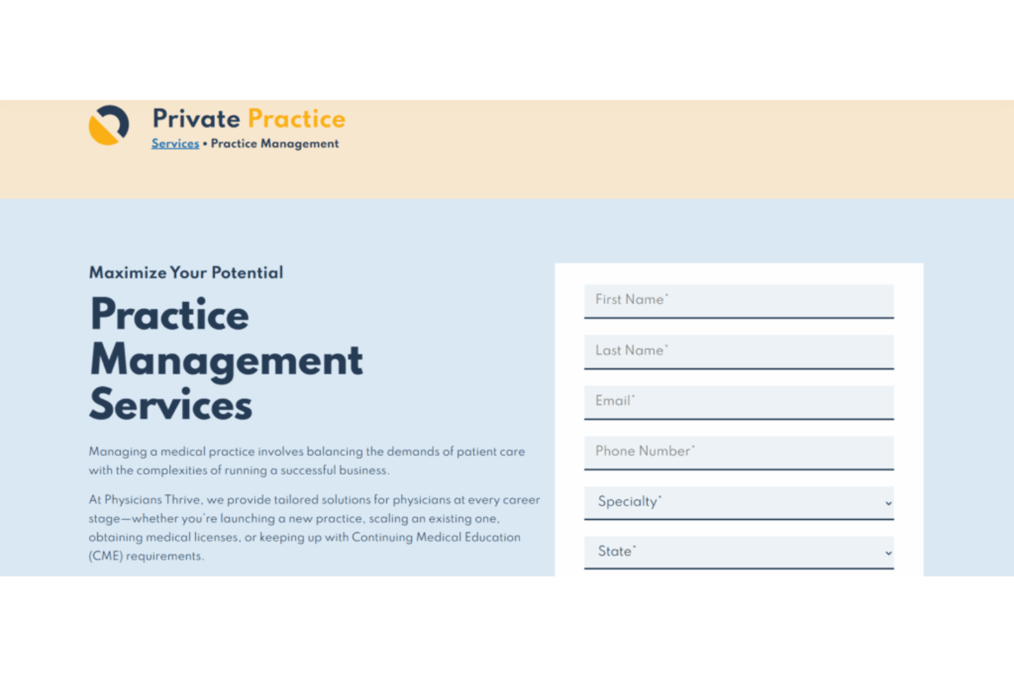 Physicians Thrive screenshot - 17 Best Physician Practice Management Companies of 2026