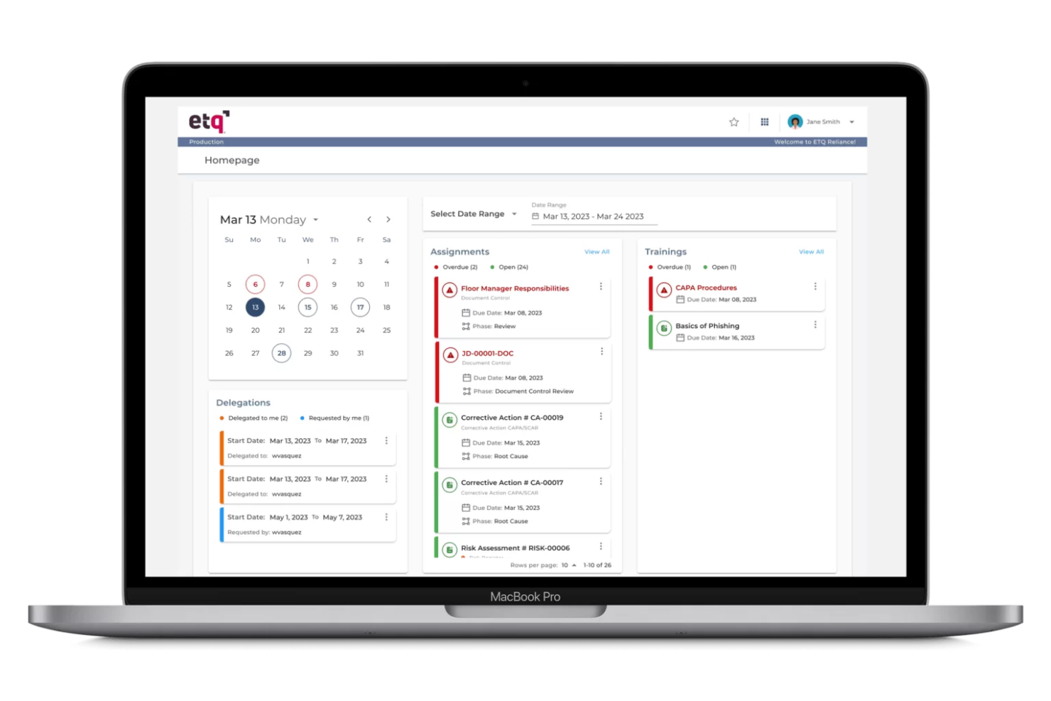 ETQ Reliance screenshot - 13 Best Medical Device Quality Management Software Reviewed in 2026