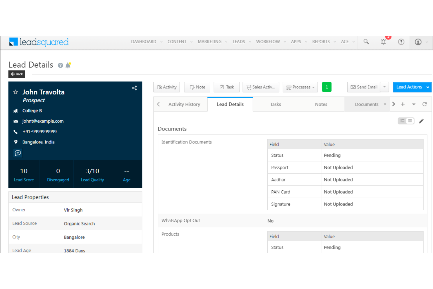 LeadSquared screenshot - 10 Best Hipaa Compliant CRM Software In 2026