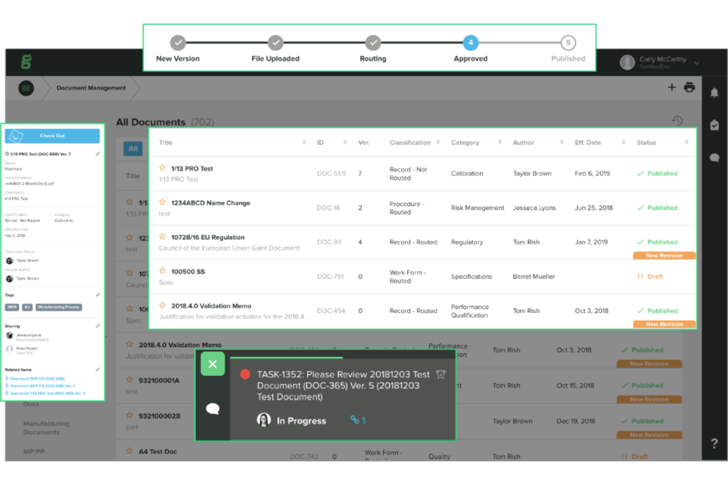 Greenlight Guru screenshot - 10 Meilleurs Logiciels de Conformité GxP en 2026