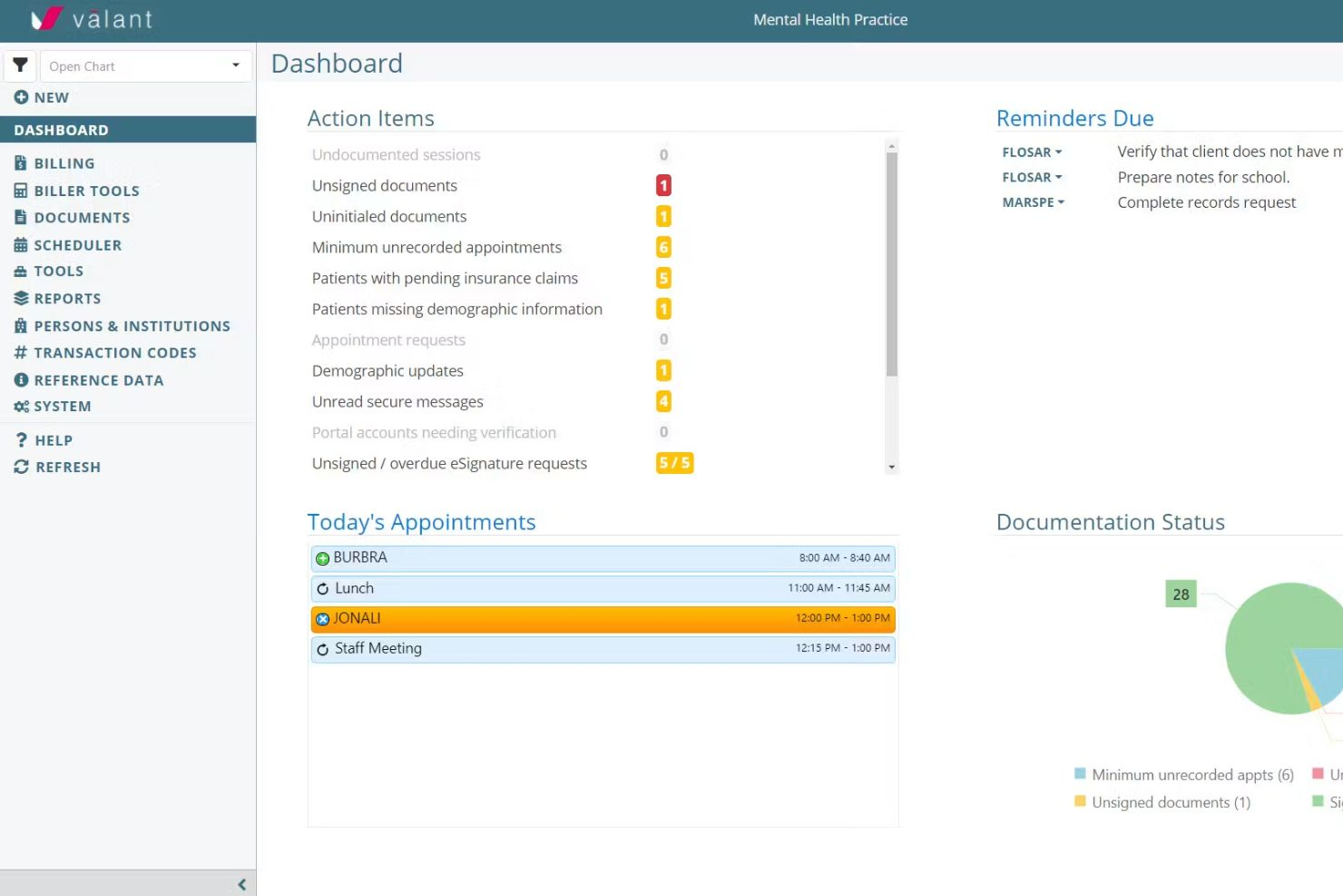 Valant screenshot - 19 Best Mental Health EHR in 2026