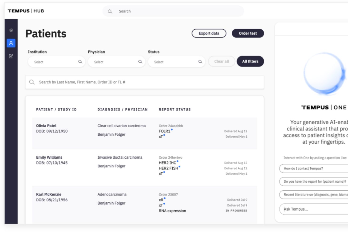 Tempus screenshot - 10 Best AI Solutions in Healthcare Reviewed in 2026