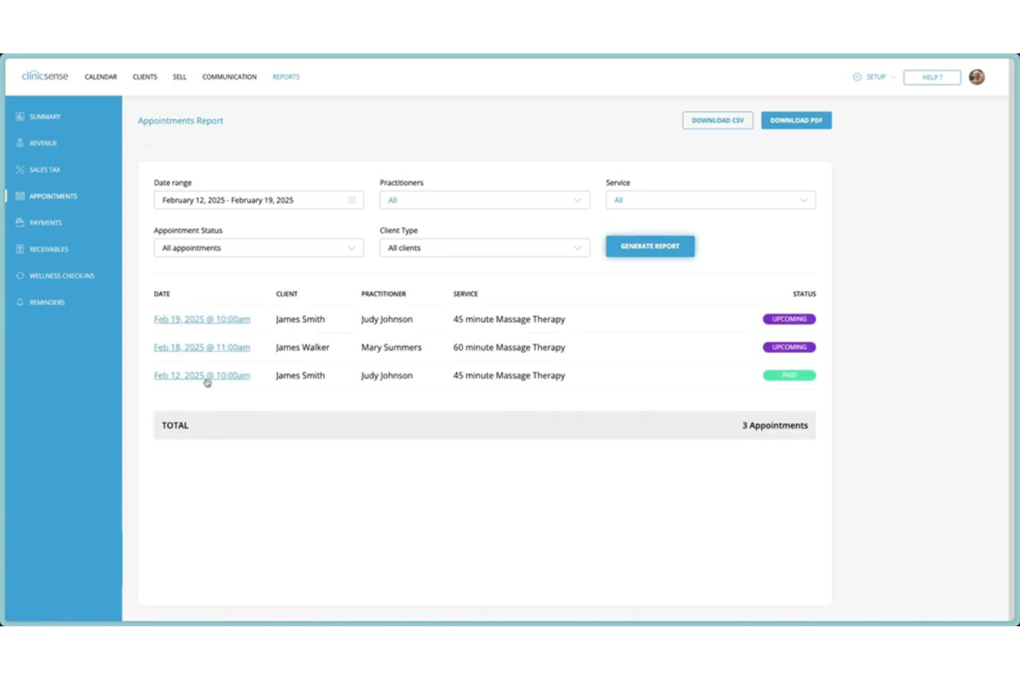 ClinicSense streamlines scheduling, billing, and client management.