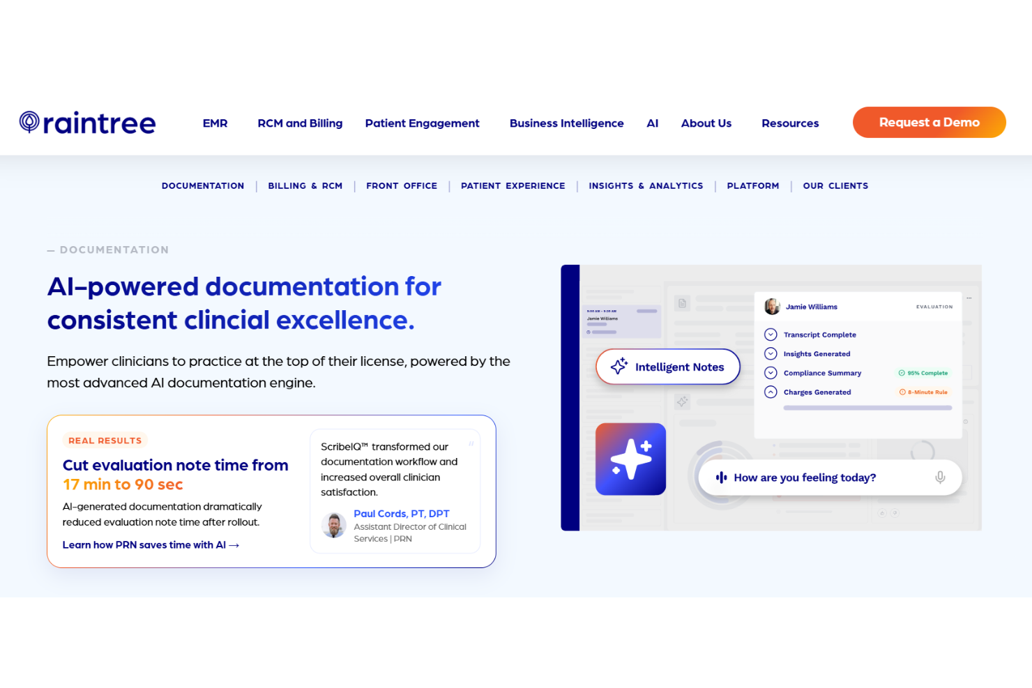 Raintree Systems EMR streamlines therapy workflows, billing, and reporting.