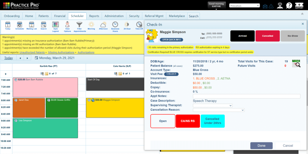 online scheduling software for speech therapy