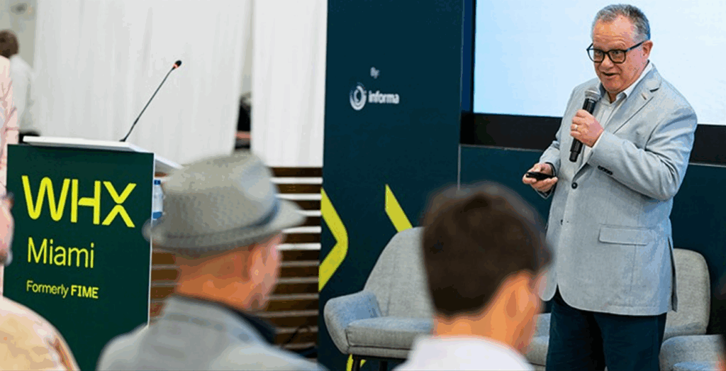 Speaker presenting at the 2025 World Health Expo Miami