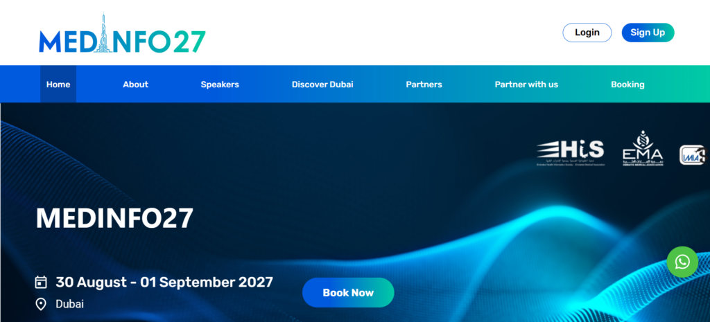 Homepage screenshot of the MedInfo27