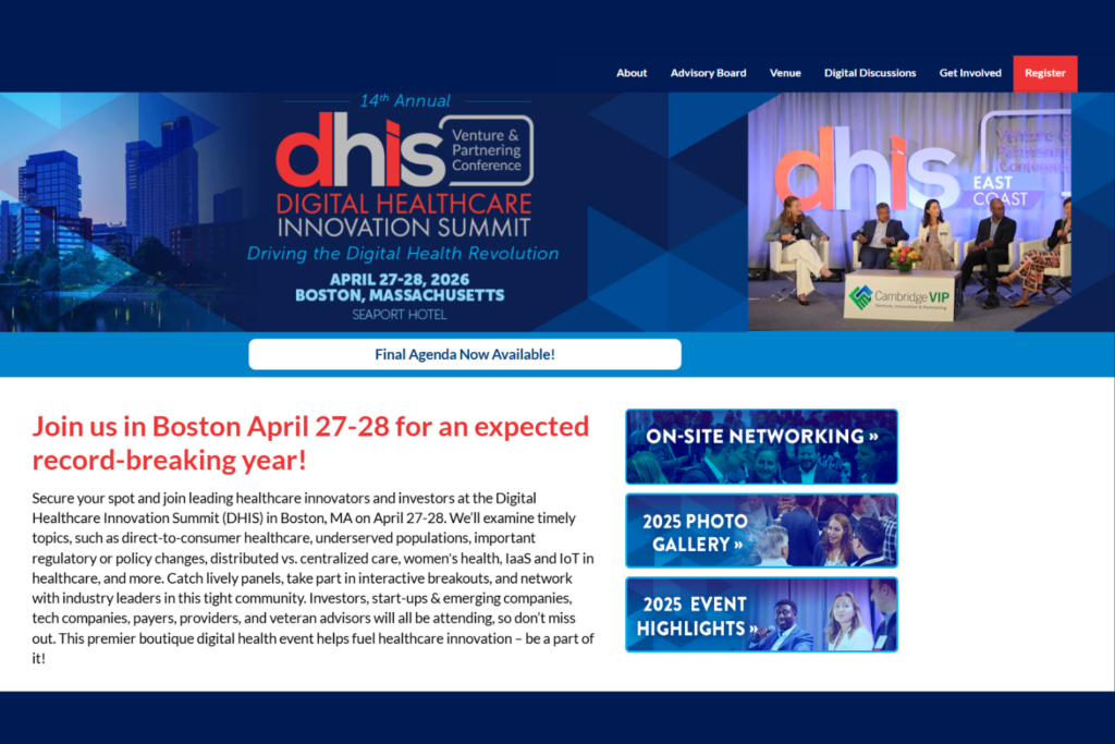 Landing page of the DHIS 2026