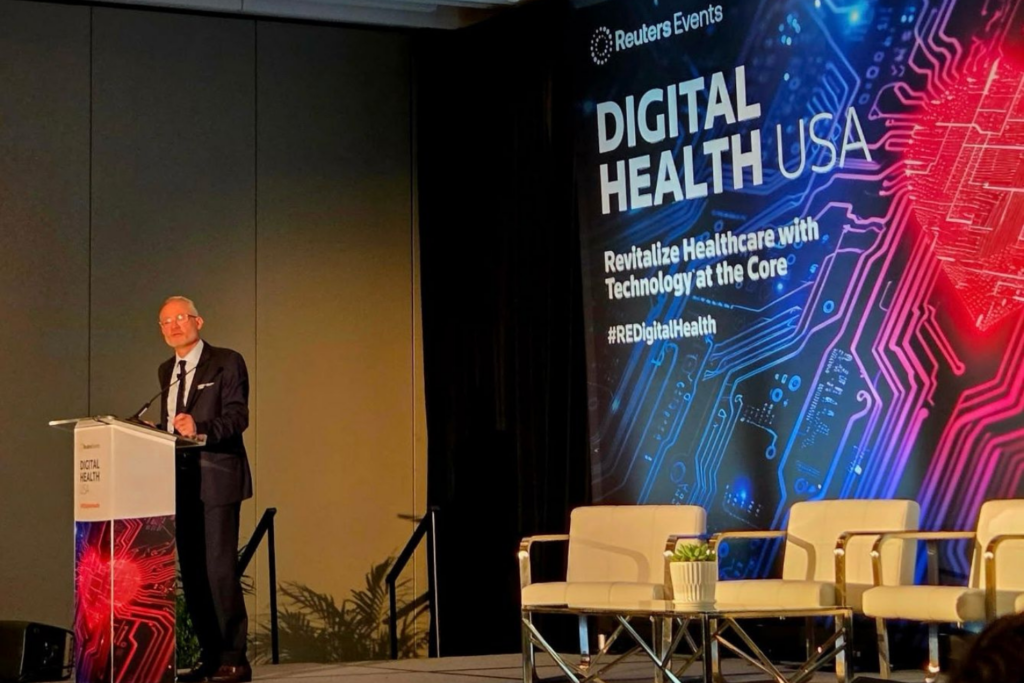 Sven Gierlinger, Chief Experience Officer at Northwell Health, speaking at the Digital Health 2025 conference