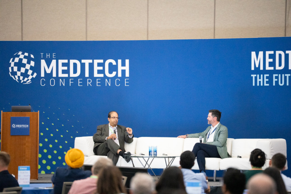 Speakers in a fireside chat at The MedTech Conference 2025