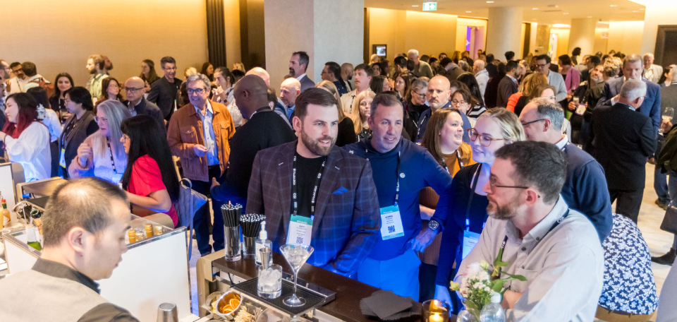 Attendees networking at the e-Health conference