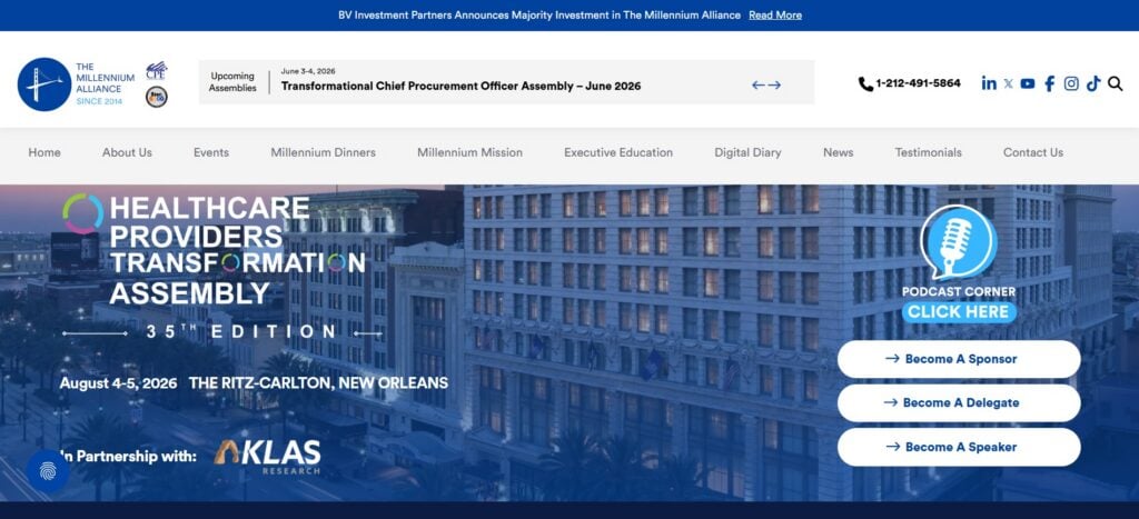 The landing page for the Healthcare Providers Transformation Assembly