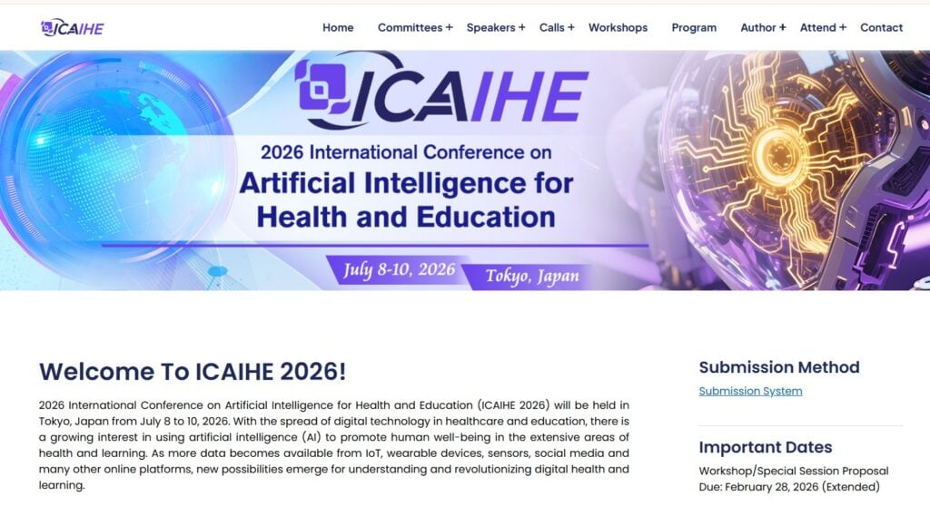 Webpage of the ICAIHE 2026