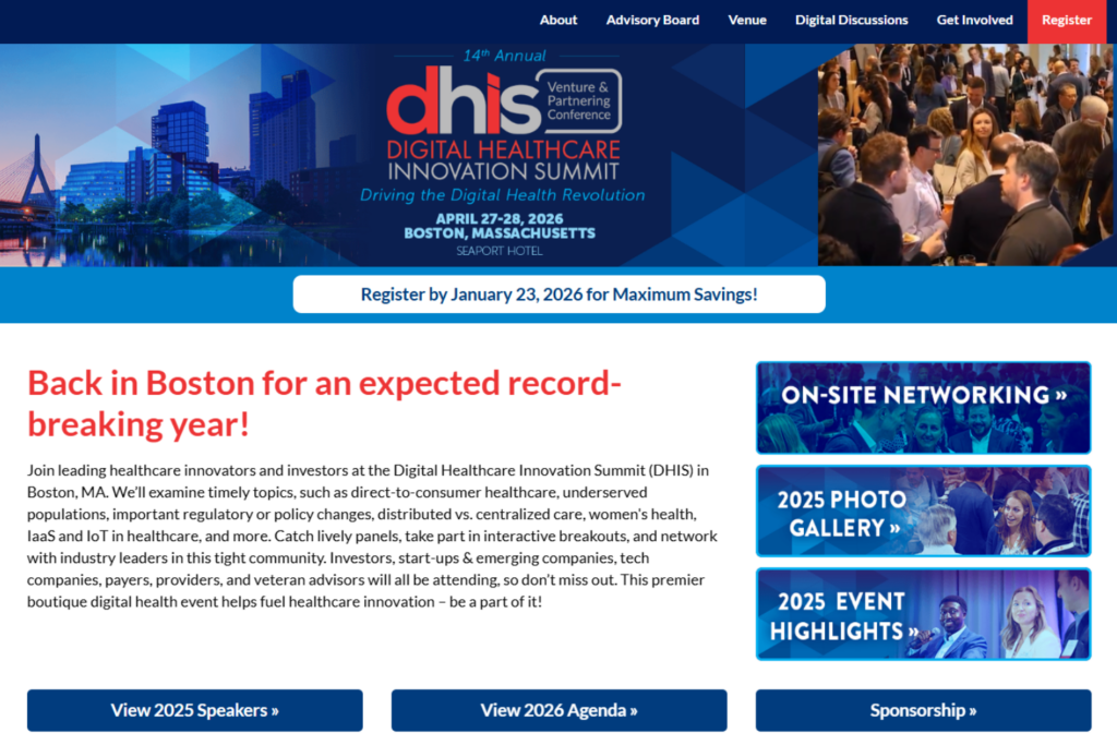 The website page of the 2026 DHIS
