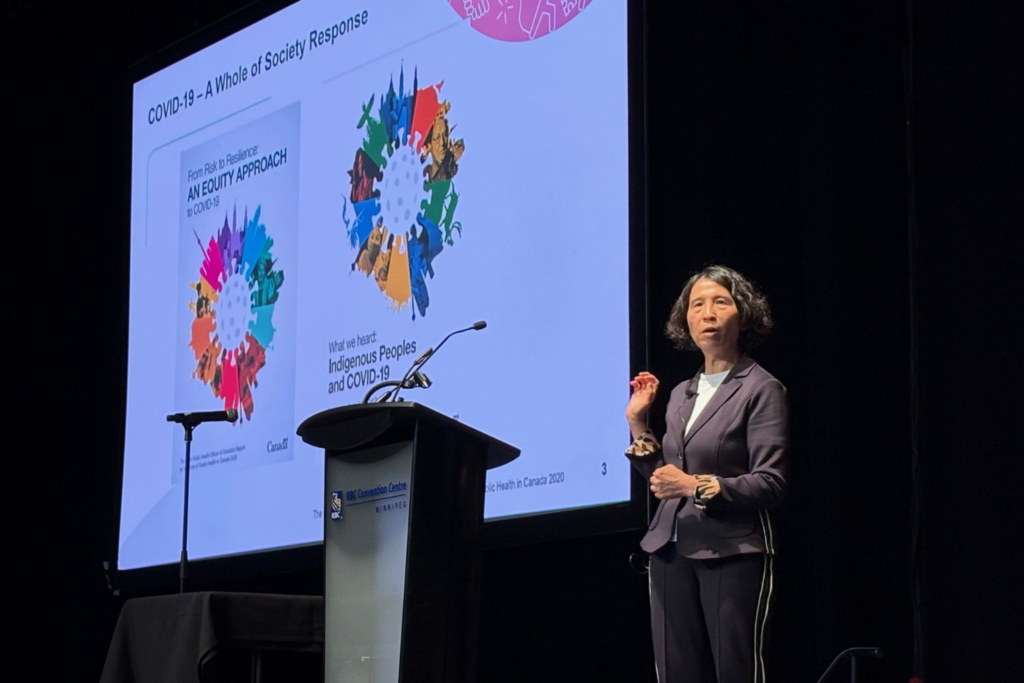 Dr. Theresa Tam, Canada’s Chief Public Health Officer, presenting at the Public Health Conference 2025