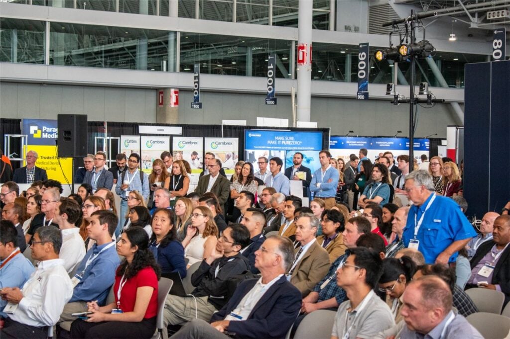 Conference attendees gathered for a session at MEDevice Boston