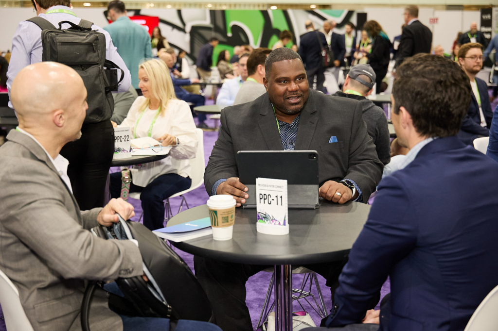 Participants networking with each other at ViVE conference