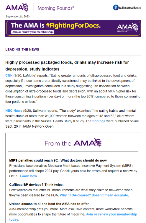 The AMA sample newsletter
