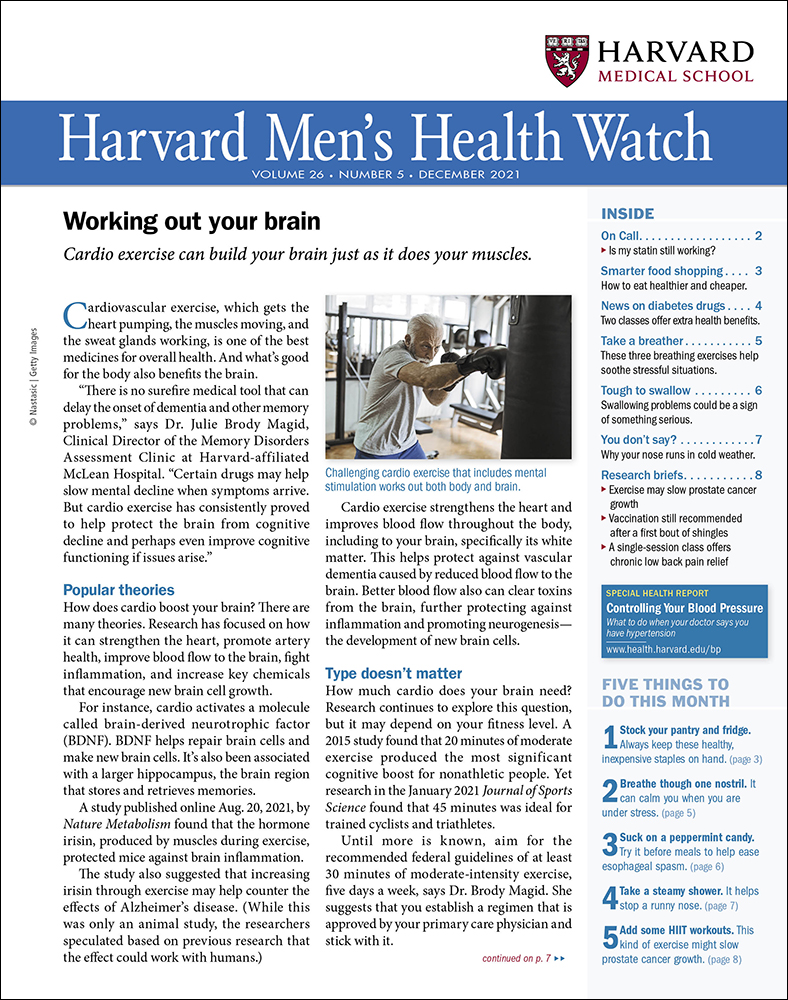 The Harvard Men's Health Watch sample newsletter