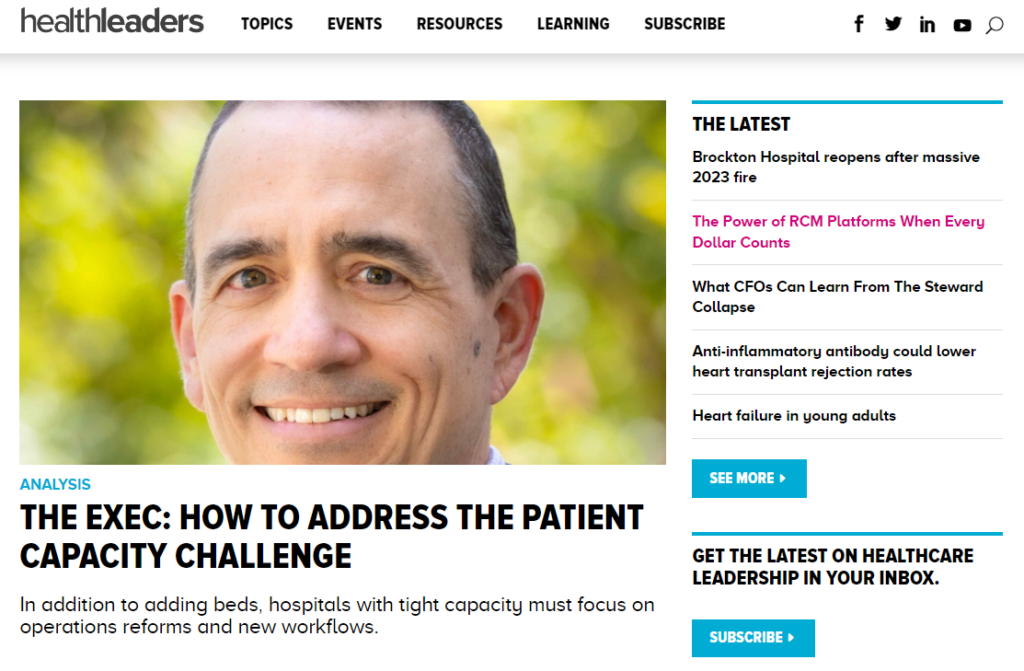 The Healthleaders website