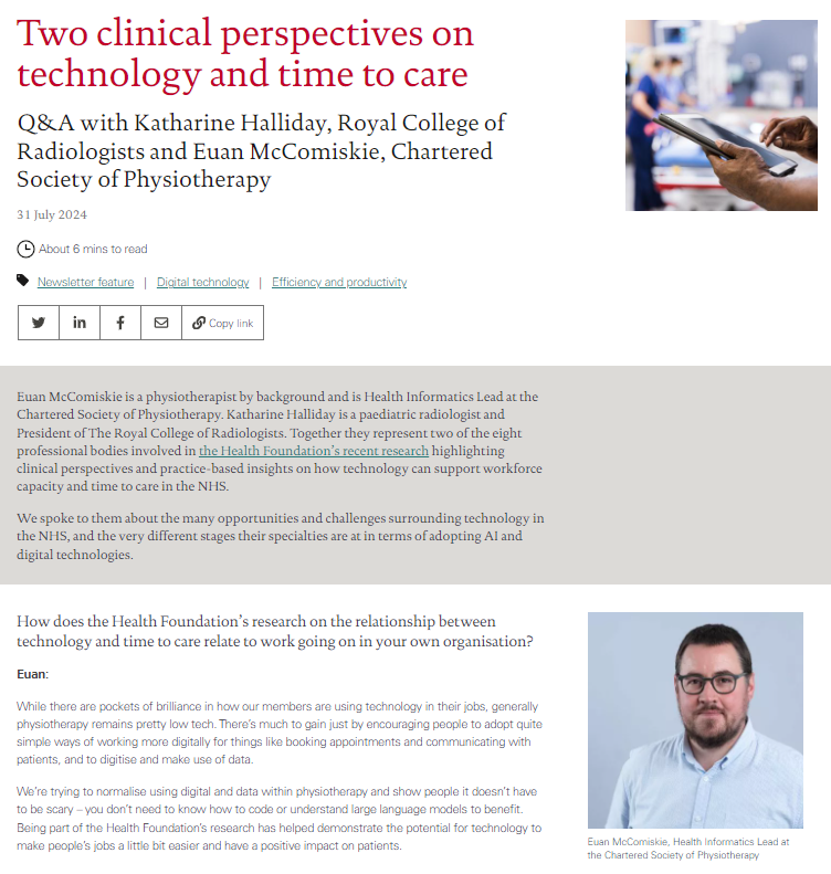 The Health Foundation's July medical newsletter