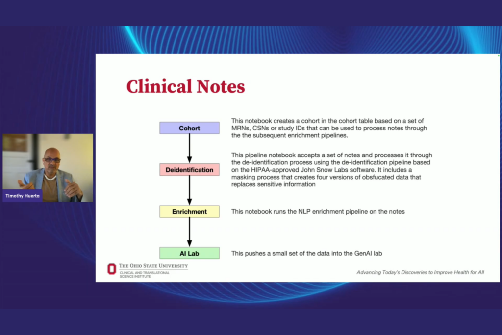 Timothy Huerta, CRIO &amp; Associate Dean for Research Information Technology at Ohio State University – Columbus Ohio, virtual education about Healthcare AI at the 2025 Applied Healthcare AI Summit