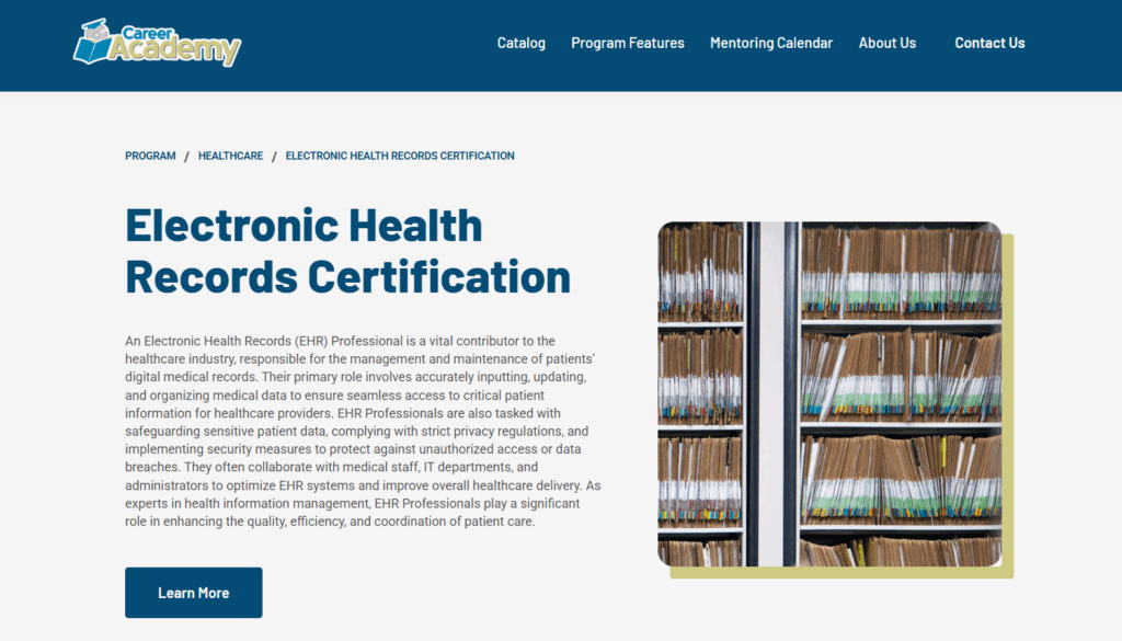 The Electronic Health Records Certification overview