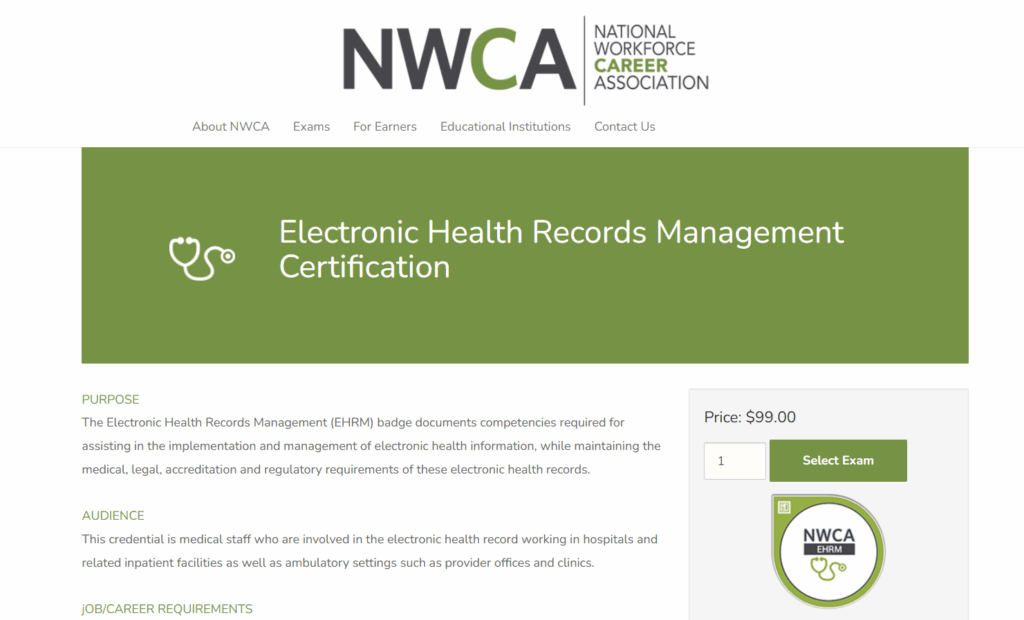 Overview of the Electronic Health Records Management Certification