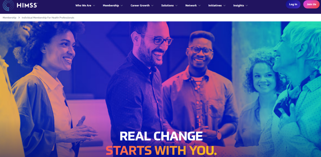 HIMSS membership page